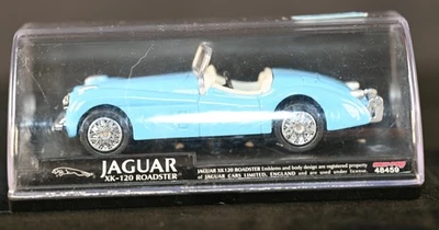 1951 Jaguar XK 120 Roadster Blue 1:43 Diecast New Ray 48459 in case - Image 1 of 4