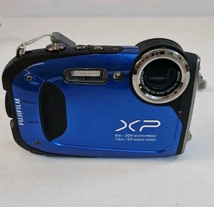 Fujifilm FinePix XP65 16.4MP Waterproof Digital Camera Blue  Battery Box Charger - Picture 1 of 4