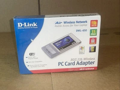 D-LINK DWL-650+ 802.11b Wireless PC Card Sealed Big Box NIB - Image 1 of 4