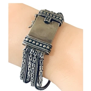 Silpada Sterling Silver "Go Gorgeous" 6 Strand Byzantine Bracelet 7.5” - Picture 1 of 10