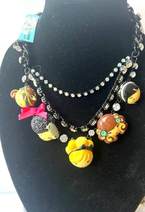 VINTAGE HARAJUKU LOVERS FIGURAL CHARM FASHION NECKLACE BRACELET RING & POSTER - Picture 1 of 15