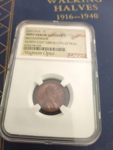 Mint ERROR 1983-D Lincoln 1C Broadstruck NGC NorthEast Error Collection Gem Red - Picture 1 of 5