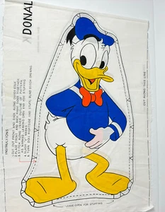 Vintage Walt Disney DONALD DUCK Ameritex Schneiden & Nähen Stoff Panel Kissen Puppe Spielzeug - Bild 1 von 5