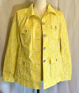 CAbi Field Jacket Daisy Spring Yellow Floral 5160 Size Small Womens Cotton - Picture 1 of 4