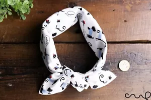 Handgefertigt Baumwolle Bandana Katze Hund Retro Vintage Chic Einzigartiges Stirnband Halstuch K - Bild 1 von 10