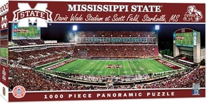 ROMPECABEZAS PANORÁMICO DE BULLDOGS DEL ESTADO DE MISSISSIPPI 1000 PIEZAS ESTADIO DAVIS WADE - Imagen 1 de 5