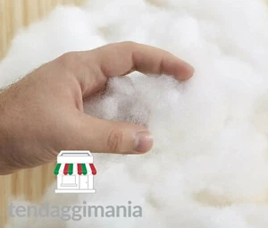OVATTA SINTETICA PER IMBOTTITURA FIOCCO DI RIEMPIMENTO CUSCINI PUPAZZI DIVANI - Photo 1/4