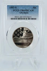 1992-S PCGS PR69DCAM Olympic Clad Commemorative Proof 50C - Picture 1 of 2