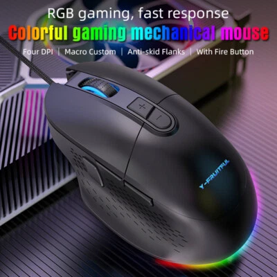 M63 Gaming Mouse Mechanical Gaming RGB Computer Wired Mouse office Notebook - Image 1 of 4