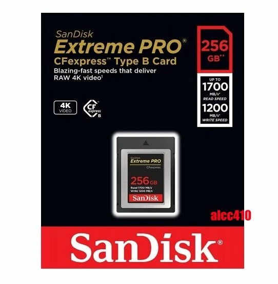 Sandisk 256GB CFexpress Type B Memory Card SDCFE-256G Read 1700MB/s AU - Image 1 of 1