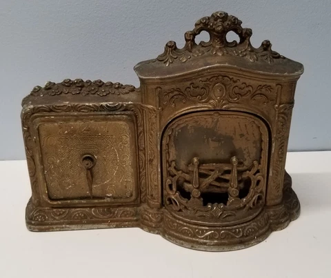 PARTS ONLY Vintage United Clock Corp. Model 455 Fireplace Electric Clock Cover