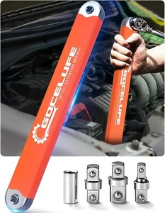 Offset Verlängerungsschlüssel Schlagschrauber - Tight Reach Schraubenschlüssel Set mit Universal Vierkant Dr - Bild 1 von 3