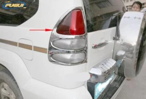 For Toyota Prado Fj120 2003-2009 Chrome Rear Light Cover Tail Lamp Frame Trim - Foto 1 di 12