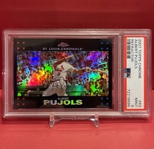2007 ALBERT PUJOLS TOPPS CHROME *REFRACTOR SP* PSA 9 #63 LOW POP + ICONIC IMAGE