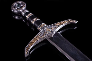 Espada Robin Hood plateada decorada en oro - Imagen 1 de 5