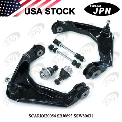 For GMC Sierra 3500 HD 2007 - 2010 Front Control Arm Ball Joint Sway Bar Kit 6PC - Image 1 of 4