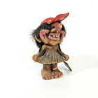 Chapeau de baseball rouge troll vintage NyForm 1115 Norvège Trygve Torgersen 6" avec étiquettes