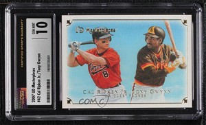 2007 UD Masterpieces Cal Ripken Jr Tony Gwynn #42 CSG 10 Gem Mint HOF
