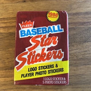 Fleer 1988 Baseball Star Stickers ~  1 Logo Sticker & 5 Photo Stickers Per Pack
