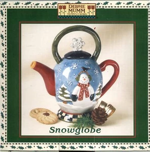 Mini Teekanne Schneekugel Schneemann Debbie Mumm Mumm's The Word Collection - Bild 1 von 1