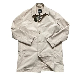 Boohoo Man Mens Large Size Single Breasted Button Twill Mac Trench Coat NWT - Picture 1 of 10