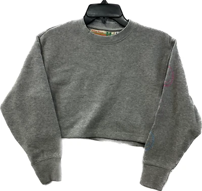 Sudadera corta vintage de manga larga Havana para mujer talla S 7-8 gris junior Foto 1 de 4