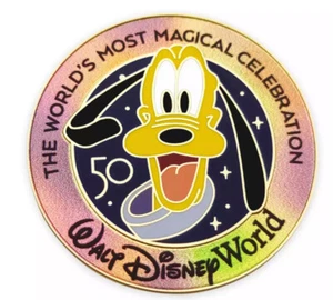 Comercio de pines de Mickey Mouse and Friends - 50 aniversario de Walt Disney World-PLUTO - Imagen 1 de 1