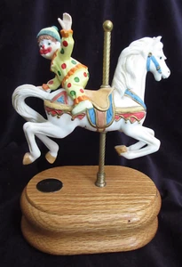 Art Carousel Series Limited Edition Clown on Horse Carousel #9814 #191/9000 VGUC - Picture 1 of 7