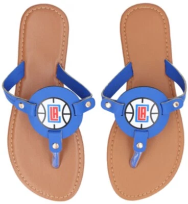 Chanclas para mujer LA Clippers troqueladas con logotipo talla mediana (7-8) Foto 1 de 2
