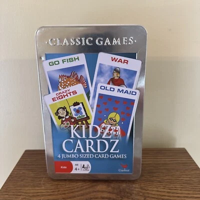 CLASSIC GAMES Kidz Cardz In A Tin 4 Jumbo Sized Card Games - Image 1 of 3