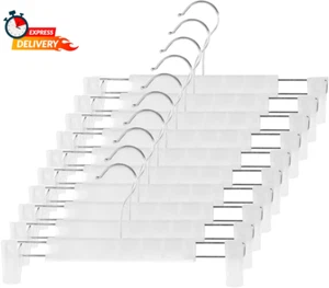 Paquete de 10 perchas para pantalones con clips antideslizantes ajustables gancho colgante antioxidante para - Imagen 1 de 7