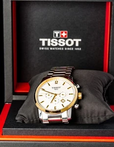 Tissot Sport Chronograph Bicolor Quarz Herrenuhr -- funktioniert, Ø43mm Gehäuse - Bild 1 von 9