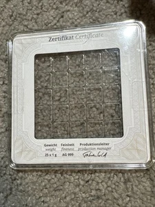 25x 1 gram Silver Bar - Geiger Edelmetalle (Original Multicard) PACKAGING ONLY - Picture 1 of 6