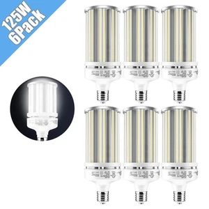 6 Pack Outdoor Indoor LED Corn Bulb Light 125W Garage Warehouse Shop Corn Lights - Picture 1 of 12