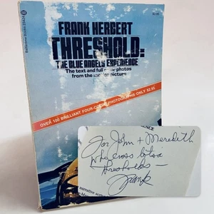 Frank Herbert, Threshold: The Blue Angels Experience • Signed Association 1st Ed - Picture 1 of 10