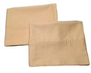 Set of 2 Yellow 100% Cotton Pillowcases 20 X 30 Standard/queen - Picture 1 of 5