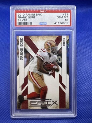 FRANK GORE 2010 PANINI EPIX SILVER #83 PSA 10 GEM MINT NINERS POP 1 * #'d 38/250 - Image 1 of 2