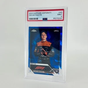 PSA 9 - Oscar Piastri #40 - Sapphire - 2023 Topps Chrome F1  - Rookie Card - Picture 1 of 4