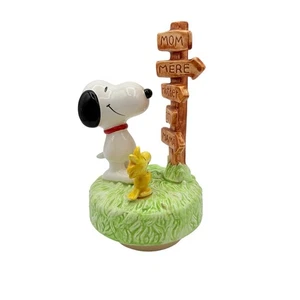 1982 Schmid Snoopy Music Box Which Way To Mother Peanuts Edelweiss Limited Ed - Picture 1 of 6