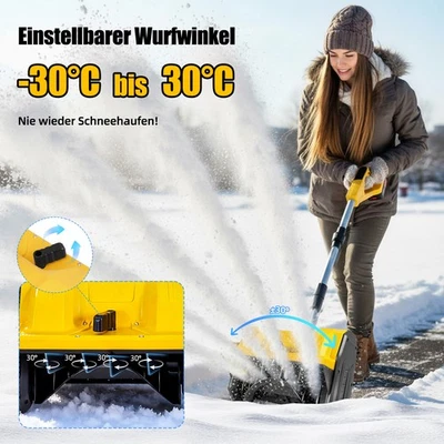 Elektro Schneefräse Akku Schneeschaufel 1000W 21V mit 2X Akku +Ladegerät 4000U/M - Bild 1 von 4