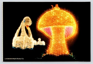 Tokyo Disneyland Electrical Parade Alice in Wonderland on Mushroom 1987 Postcard - Picture 1 of 2