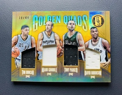 2016-17 Gold Standard Tim Duncan Manu Ginobili Tony Parker Robinson Jersey /49 - Image 1 of 2