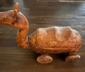 Vintage Wood Folk Art Camel on Wheels Spice Holder - Picture 1 of 6