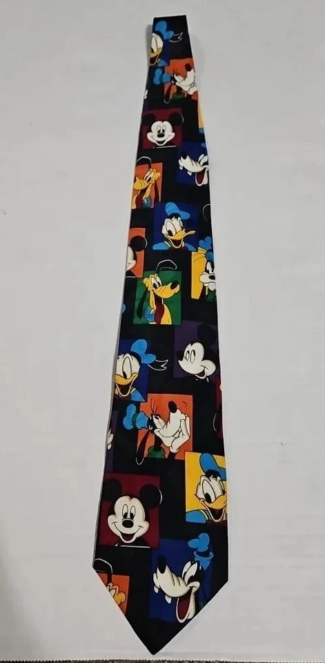 Corbata Balancine Inc Disney Unlimited Vintage Poliéster Mickey Goofy Pluto Foto 1 de 3