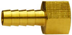 Rigid Female Hose Barb Adapter, 3/8" Hose Barb x 3/8" FIP, Brass 32059