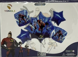 5 Pcs. Happy Birthday Incredibles Balloons / 5 globos de Increíbles - Picture 1 of 1