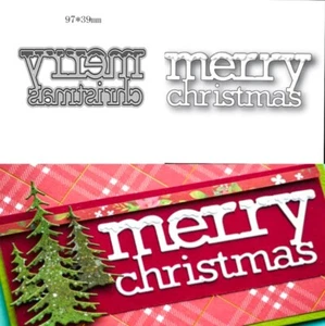 Metal Cutting Die - CHRISTMAS - MERRY CHRISTMAS - Sentiment - Scrapbooking - Picture 1 of 4