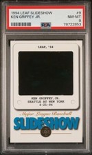 PSA 9 1994 Leaf Slideshow #9 Ken Griffey Jr HOF Seattle Mariners At NY 4-21-94