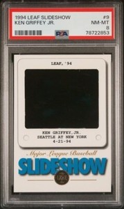 PSA 9 1994 Leaf Slideshow #9 Ken Griffey Jr HOF Seattle Mariners At NY 4-21-94