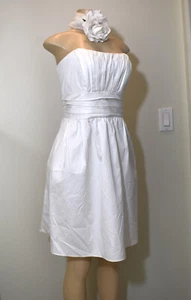NWT DAVID'S BRIDAL Sz 14 Strapless Ruched Homecoming Prom Formal Dress 87020021 - Picture 1 of 5